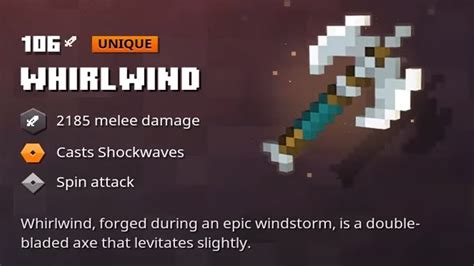 whirlwind axe minecraft dungeons.